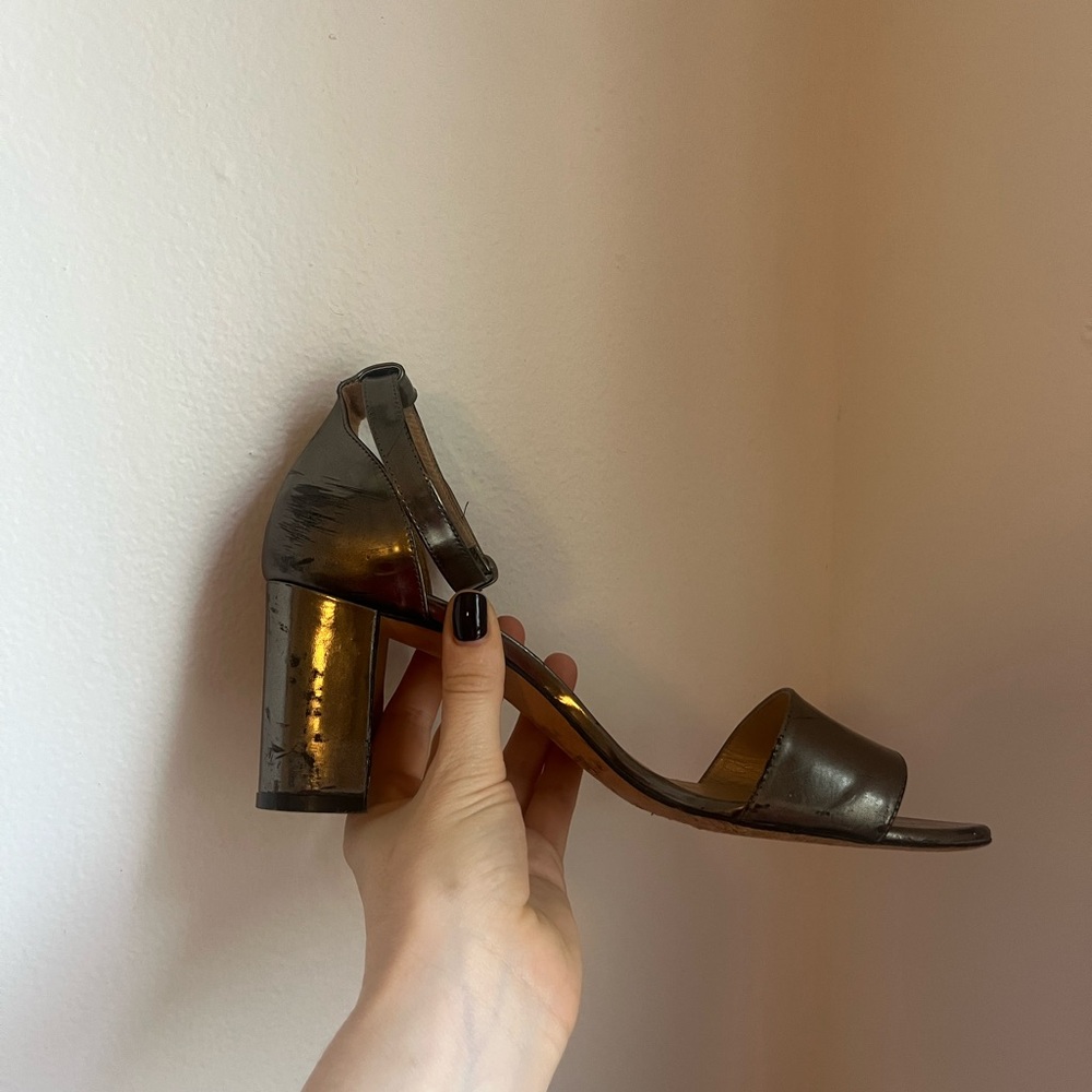Metallic Manolo Sandals - Picture 7 of 8